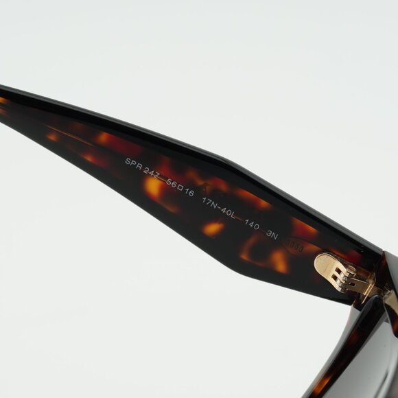 Prada PR24ZS 17N40L Sunglasses Root Tortoise Square Frame, Dark Grey Lenses main image 10